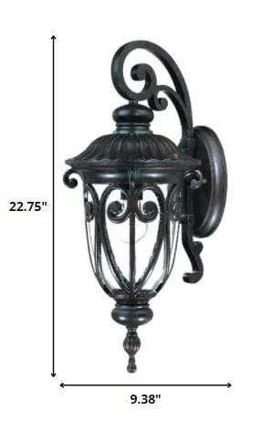 Naples 1-Light Marbelized Mahogany Wall Light - Homeroots - Flyclothing LLC
