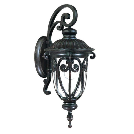 Naples 1-Light Marbelized Mahogany Wall Light - Homeroots