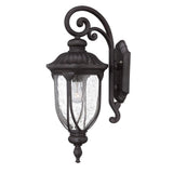 XL Black Cast Aluminum Glass Lantern Wall Sconce - Homeroots - Flyclothing LLC