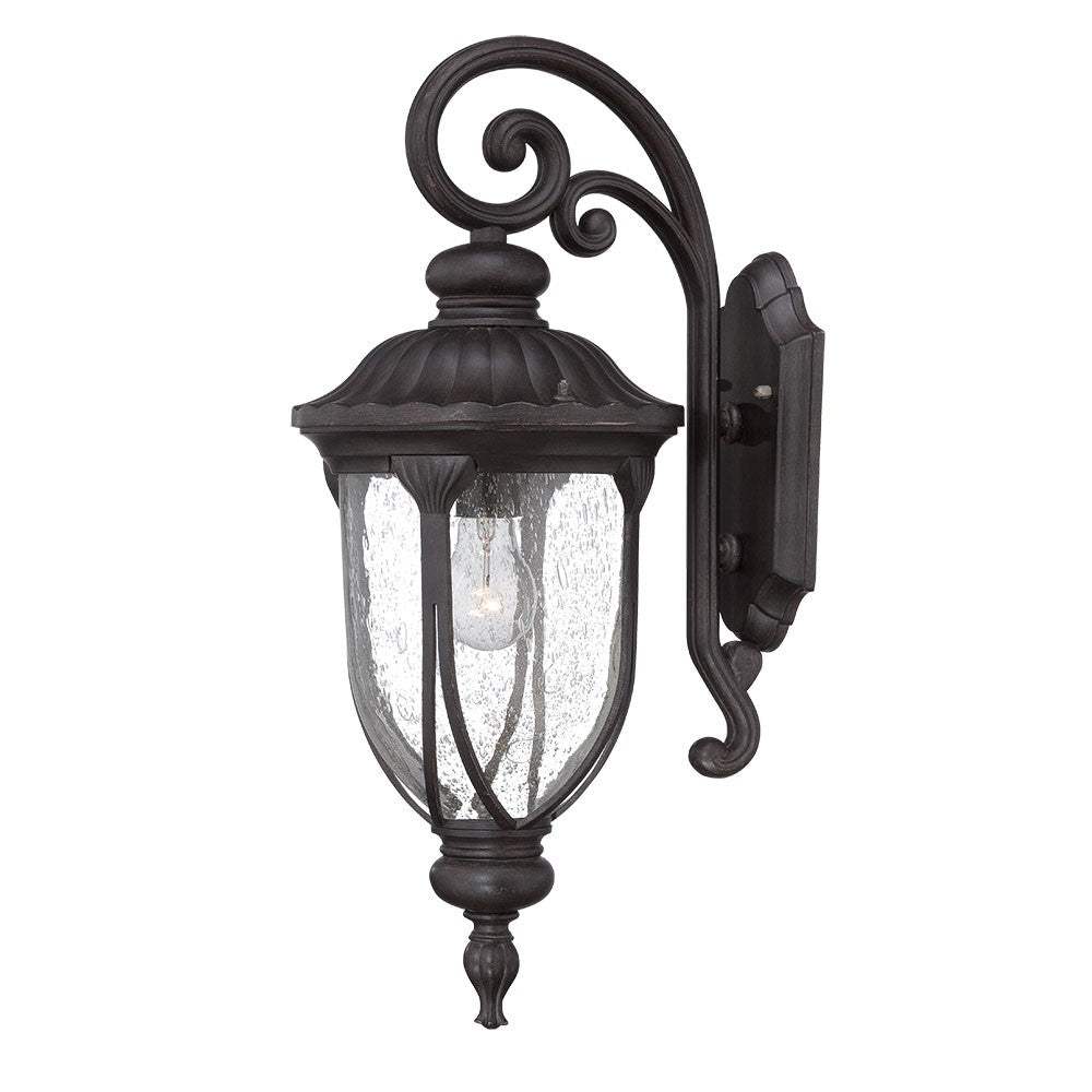 XL Black Cast Aluminum Glass Lantern Wall Sconce - Homeroots - Flyclothing LLC