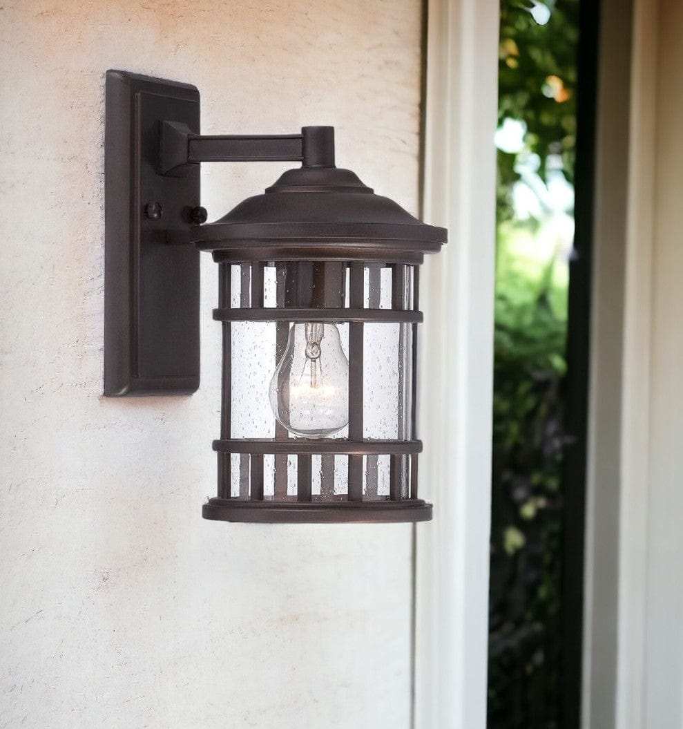 Antique Bronze Canister Wall Light - Homeroots - Flyclothing LLC