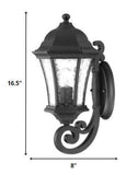 Matte Black Tapered Lantern Wall Light - Homeroots - Flyclothing LLC