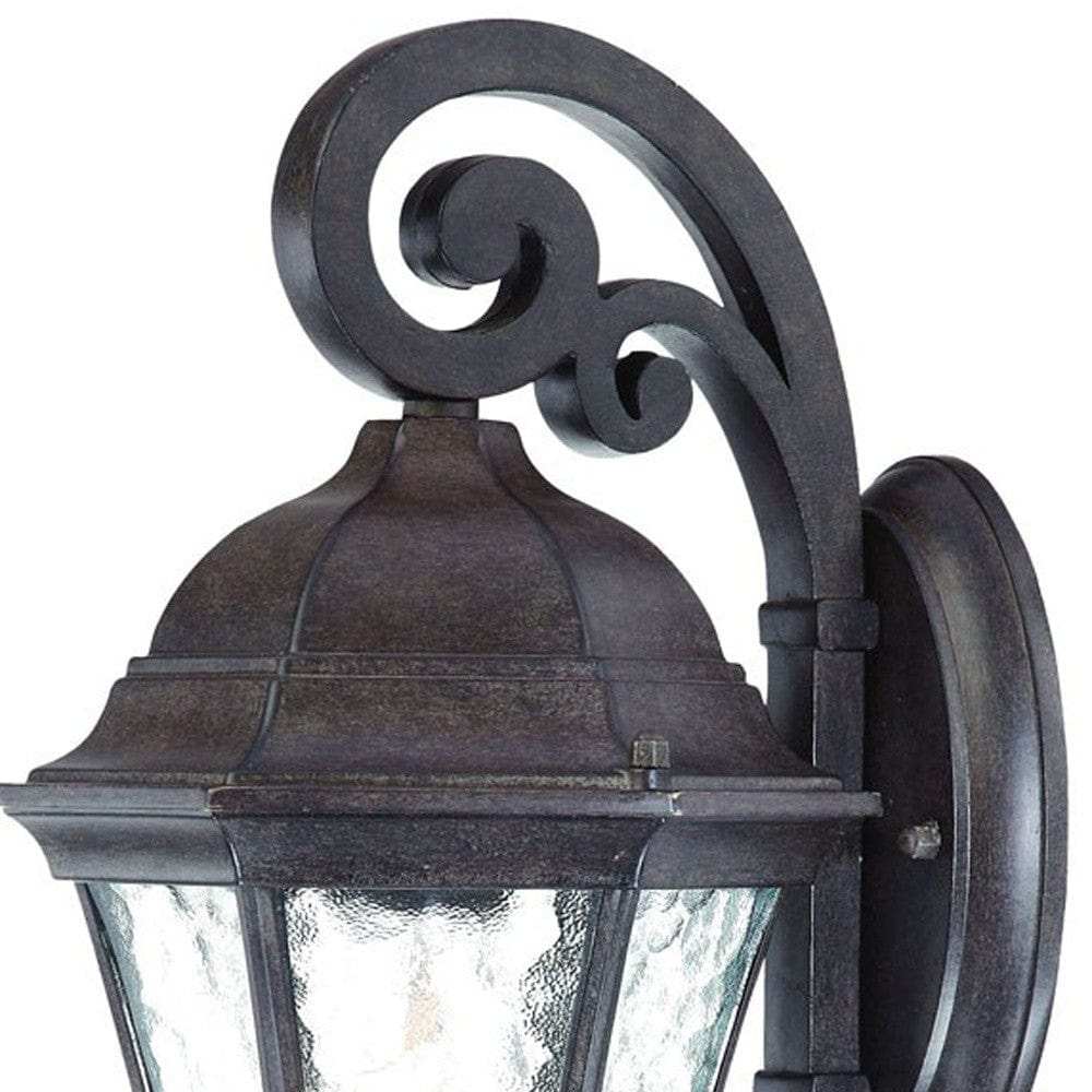 Antique Black Tapered Hanging Lantern Wall Light - Homeroots - Flyclothing LLC