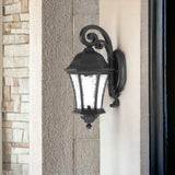 Matte Black Tapered Hanging Lantern Wall Light - Homeroots