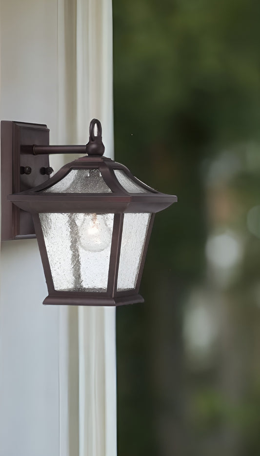 Antique Bronze Birdhouse Shape Outdoor Wall Light