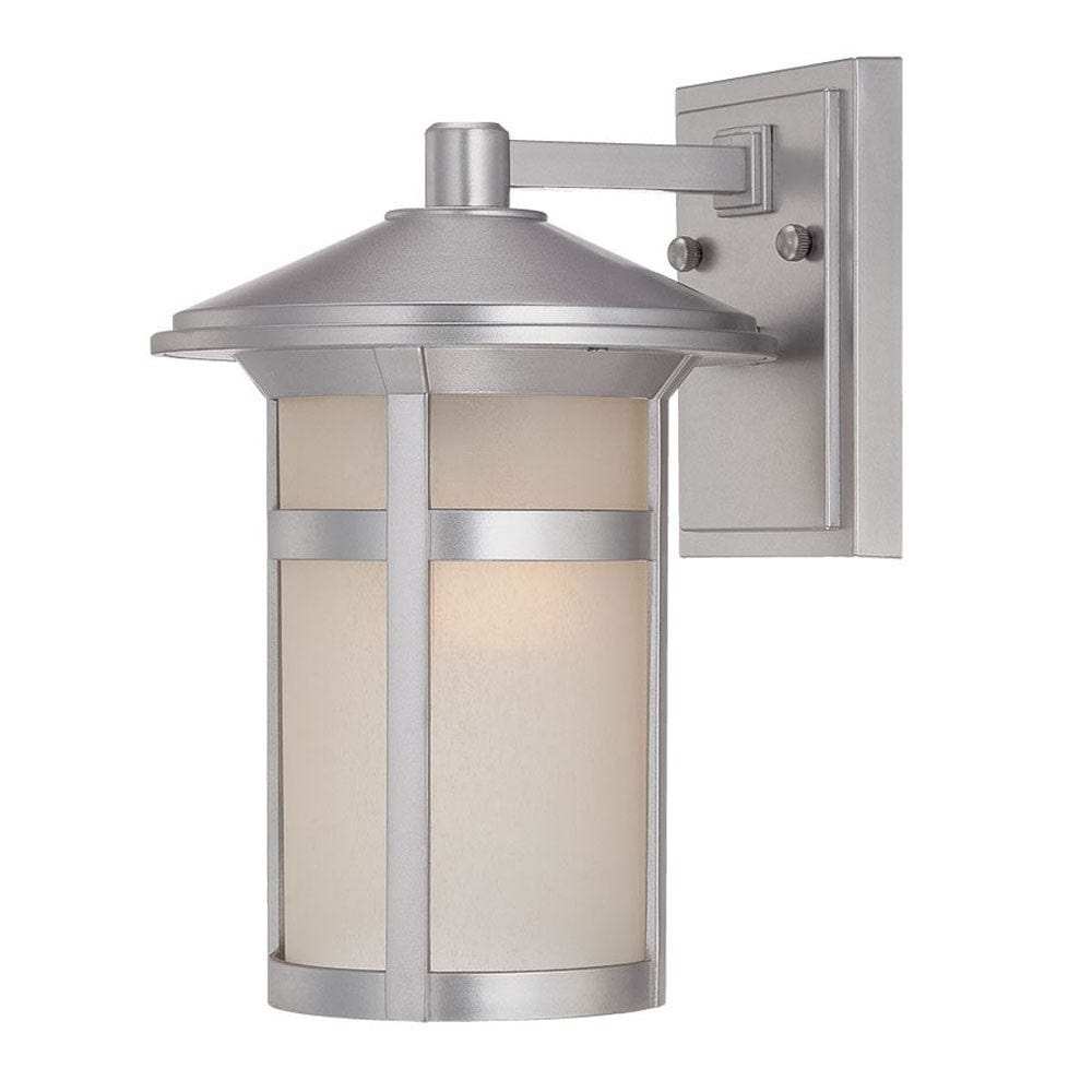 Brushed Silver Round White Glass Wall Light - Homeroots - Flyclothing LLC