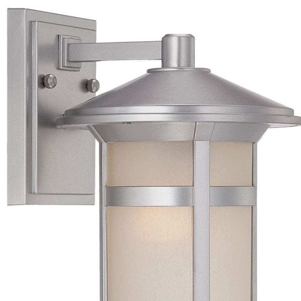 Brushed Silver Round White Glass Wall Light - Homeroots - Flyclothing LLC