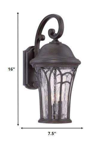 Matte Black Tapered Goblet Wall Light - Homeroots - Flyclothing LLC