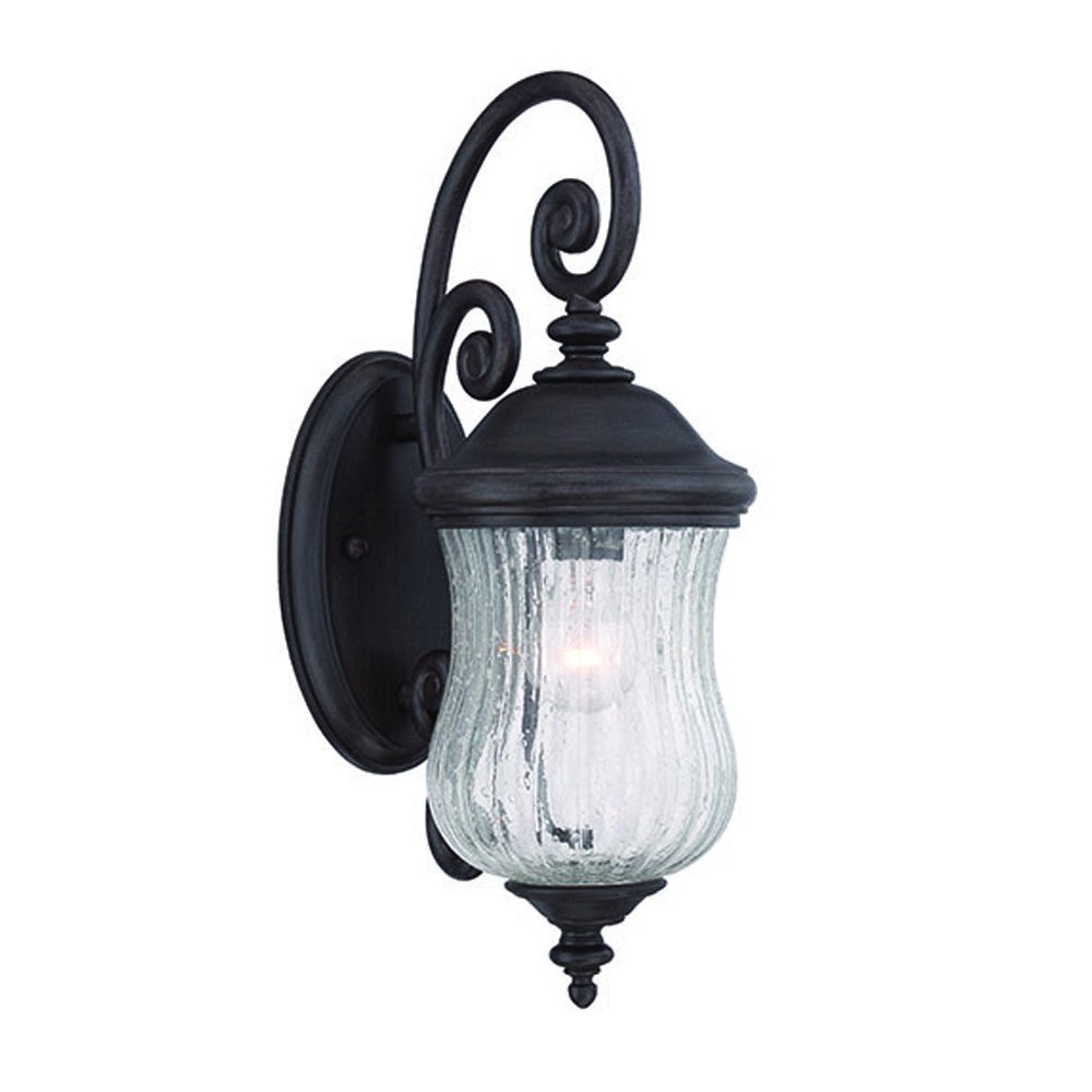 Matte Black Urn Shaped Wall Light - Homeroots
