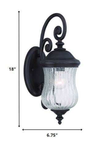 Matte Black Urn Shaped Wall Light - Homeroots - Flyclothing LLC