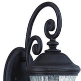 Matte Black Urn Shaped Wall Light - Homeroots