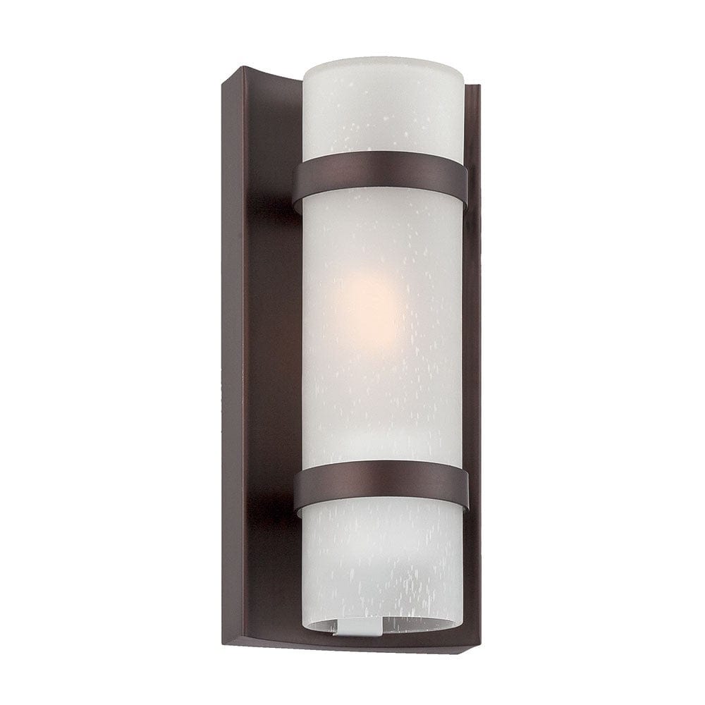 Bronze and White Glass Wall Sconce - Homeroots