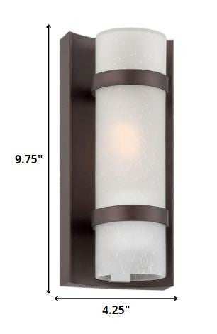 Bronze and White Glass Wall Sconce - Homeroots - Flyclothing LLC