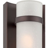 Bronze and White Glass Wall Sconce - Homeroots