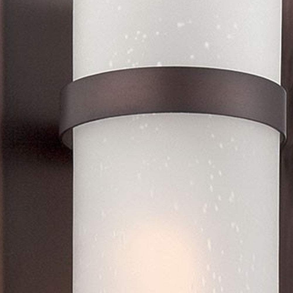 Bronze and White Glass Wall Sconce - Homeroots - Flyclothing LLC