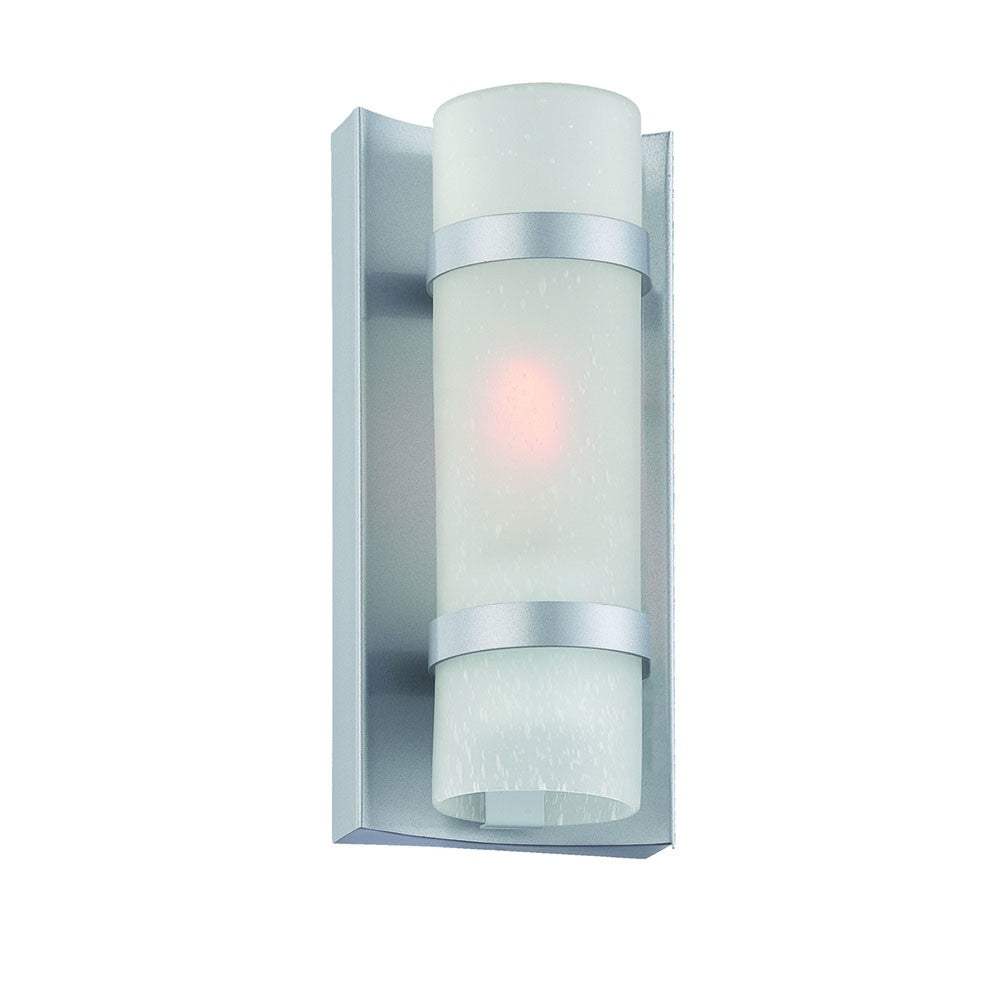Brushed Silver and White Glass Wall Sconce - Homeroots - Flyclothing LLC