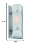Brushed Silver and White Glass Wall Sconce - Homeroots - Flyclothing LLC