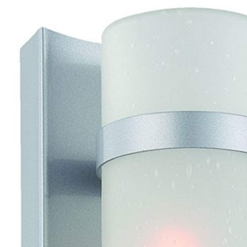 Brushed Silver and White Glass Wall Sconce - Homeroots - Flyclothing LLC