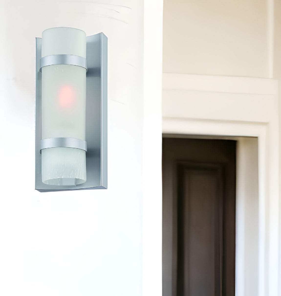 Brushed Silver and White Glass Wall Sconce - Homeroots - Flyclothing LLC