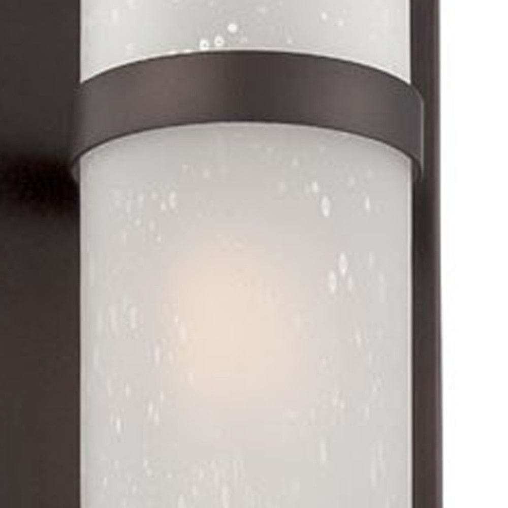 Two Light Bronze and White Glass Wall Sconce - Homeroots - Flyclothing LLC