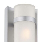 Two Light Brushed Silver and White Glass Wall Sconce - Homeroots - Flyclothing LLC