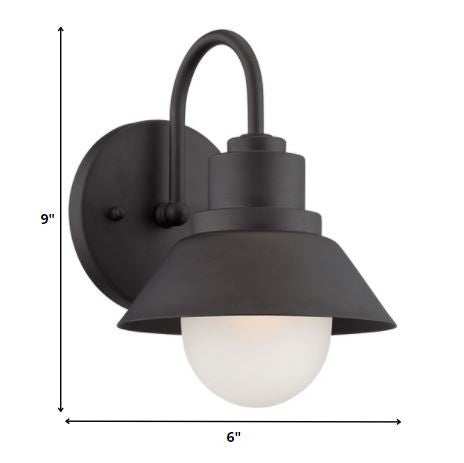 Matte Black Lamp Shade Wall Light - Homeroots - Flyclothing LLC