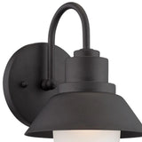 Matte Black Lamp Shade Wall Light - Homeroots