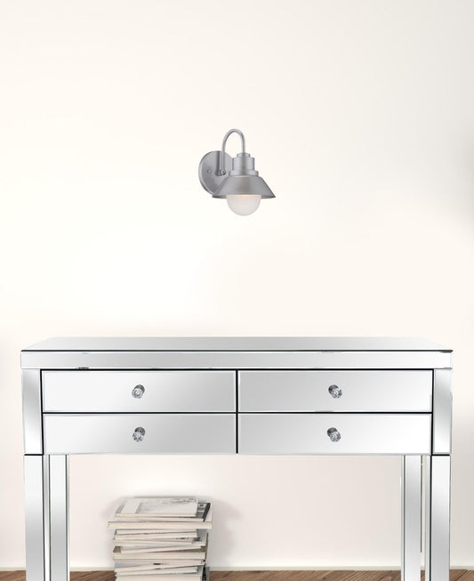 Brushed Silver Lamp Shade Wall Light - Homeroots