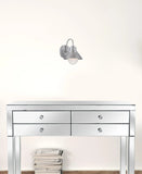 Brushed Silver Lamp Shade Wall Light - Homeroots