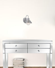 Brushed Silver Lamp Shade Wall Light - Homeroots