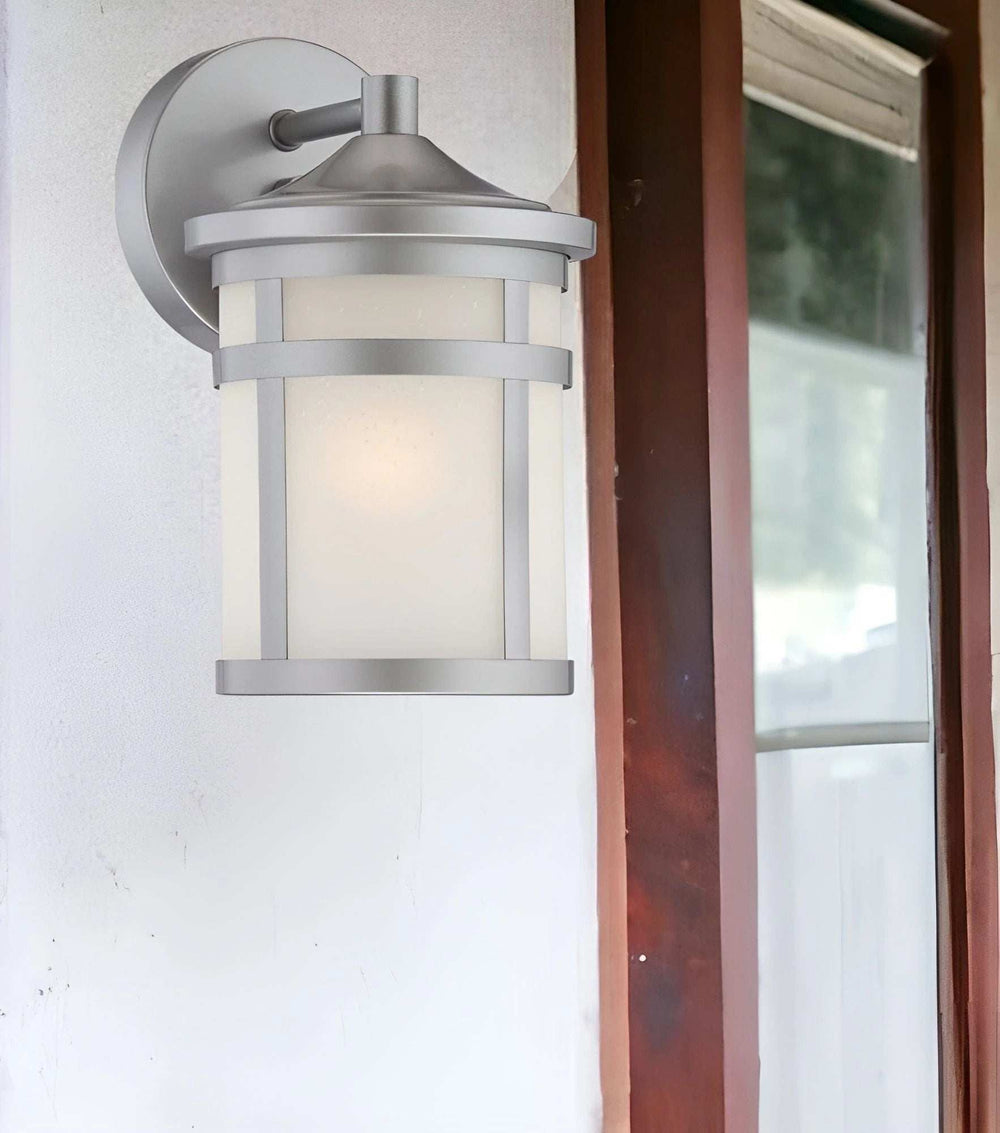 Brushed Silver Hanging Lantern Shape Wall Light - Homeroots - Flyclothing LLC