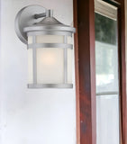 Brushed Silver Hanging Lantern Shape Wall Light - Homeroots