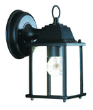 Matte Black Hanging Glass Lantern Wall Light - Homeroots