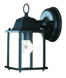 Matte Black Hanging Glass Lantern Wall Light - Homeroots