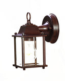 Dark Brown Hanging Glass Lantern Wall Light - Homeroots