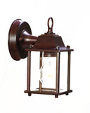 Dark Brown Hanging Glass Lantern Wall Light - Homeroots