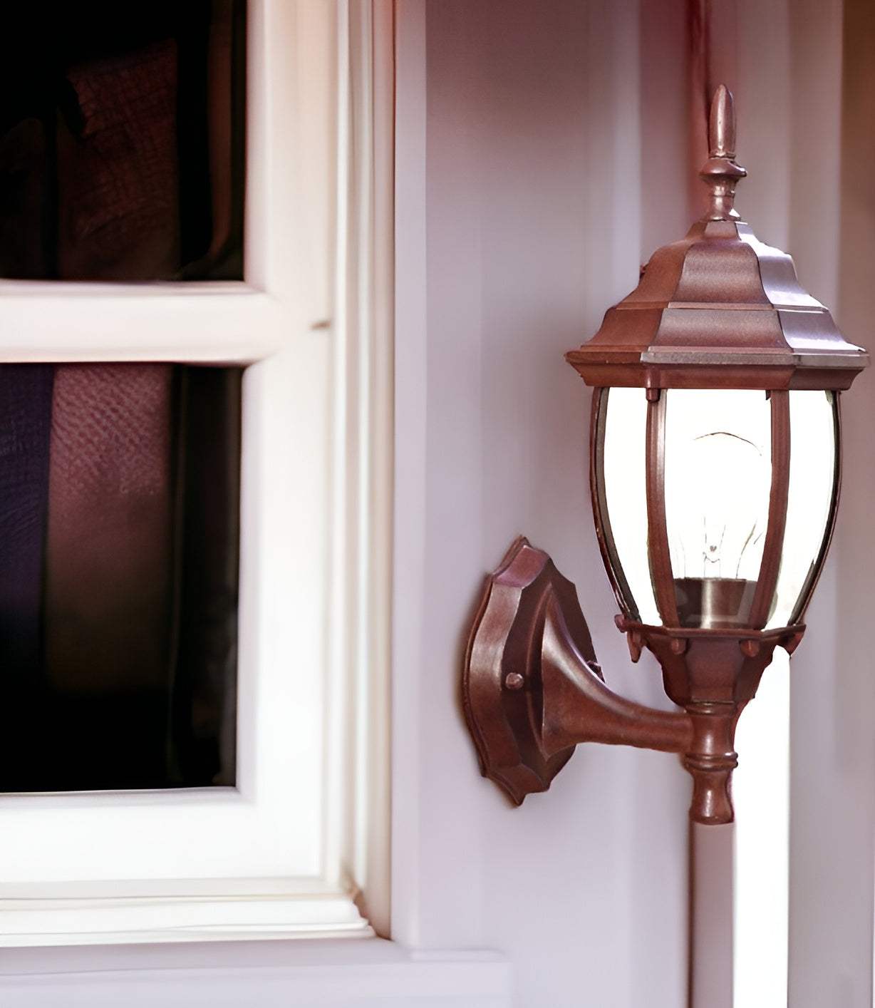 Dark Brown Globe Lantern Wall Light - Homeroots - Flyclothing LLC