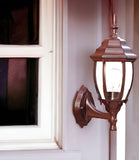 Dark Brown Globe Lantern Wall Light - Homeroots