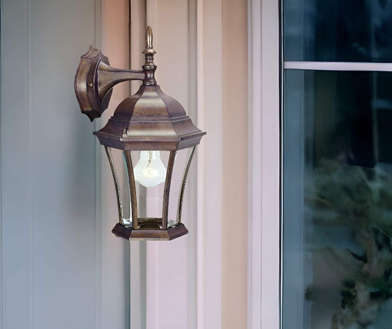 Dark Brown Hanging Carousel Lantern Wall Light - Homeroots - Flyclothing LLC