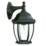 Matte Black Wide Hanging Lantern Wall Light - Homeroots