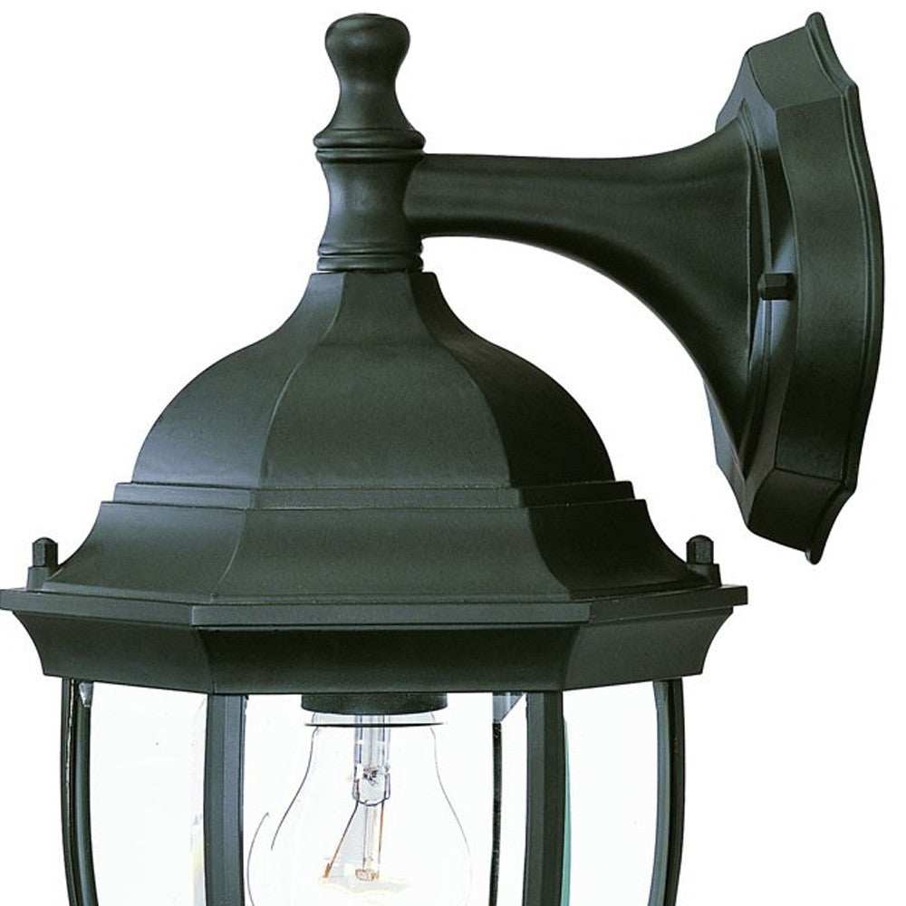 Matte Black Wide Hanging Lantern Wall Light - Homeroots - Flyclothing LLC