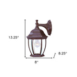 Dark Brown Wide Hanging Lantern Wall Light - Homeroots - Flyclothing LLC