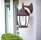 Dark Brown Wide Hanging Lantern Wall Light - Homeroots