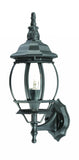 Matte Black Ornamental Glass Globe Wall Light - Homeroots