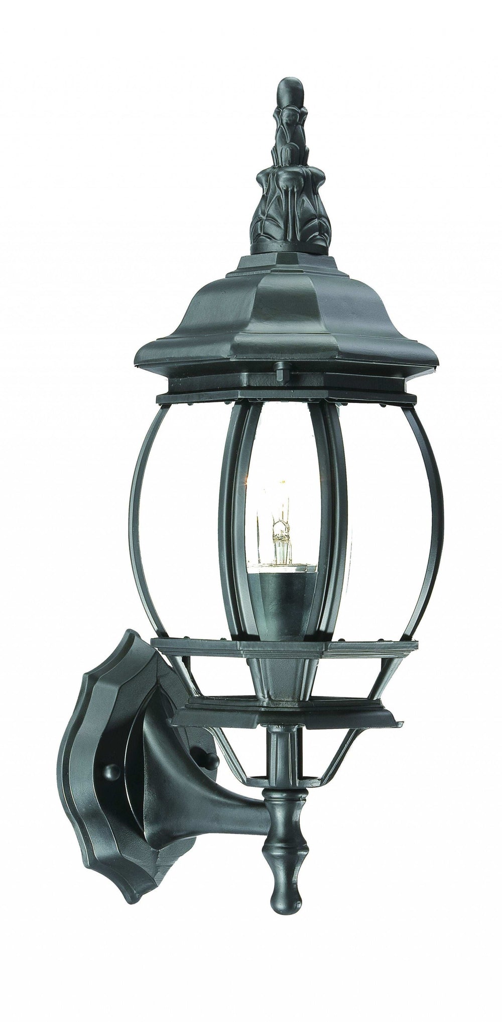 Matte Black Ornamental Glass Globe Wall Light - Homeroots - Flyclothing LLC