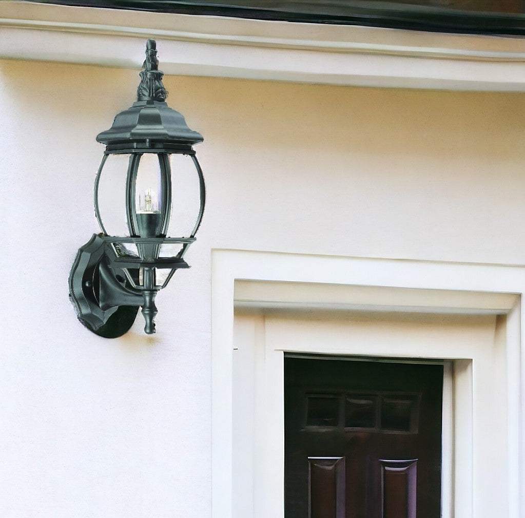 Matte Black Ornamental Glass Globe Wall Light - Homeroots - Flyclothing LLC