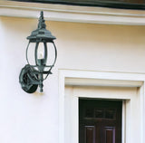 Matte Black Ornamental Glass Globe Wall Light - Homeroots
