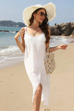 Slit Scoop Neck Wide Strap Cover Up - Trendsi - Flyclothing LLC