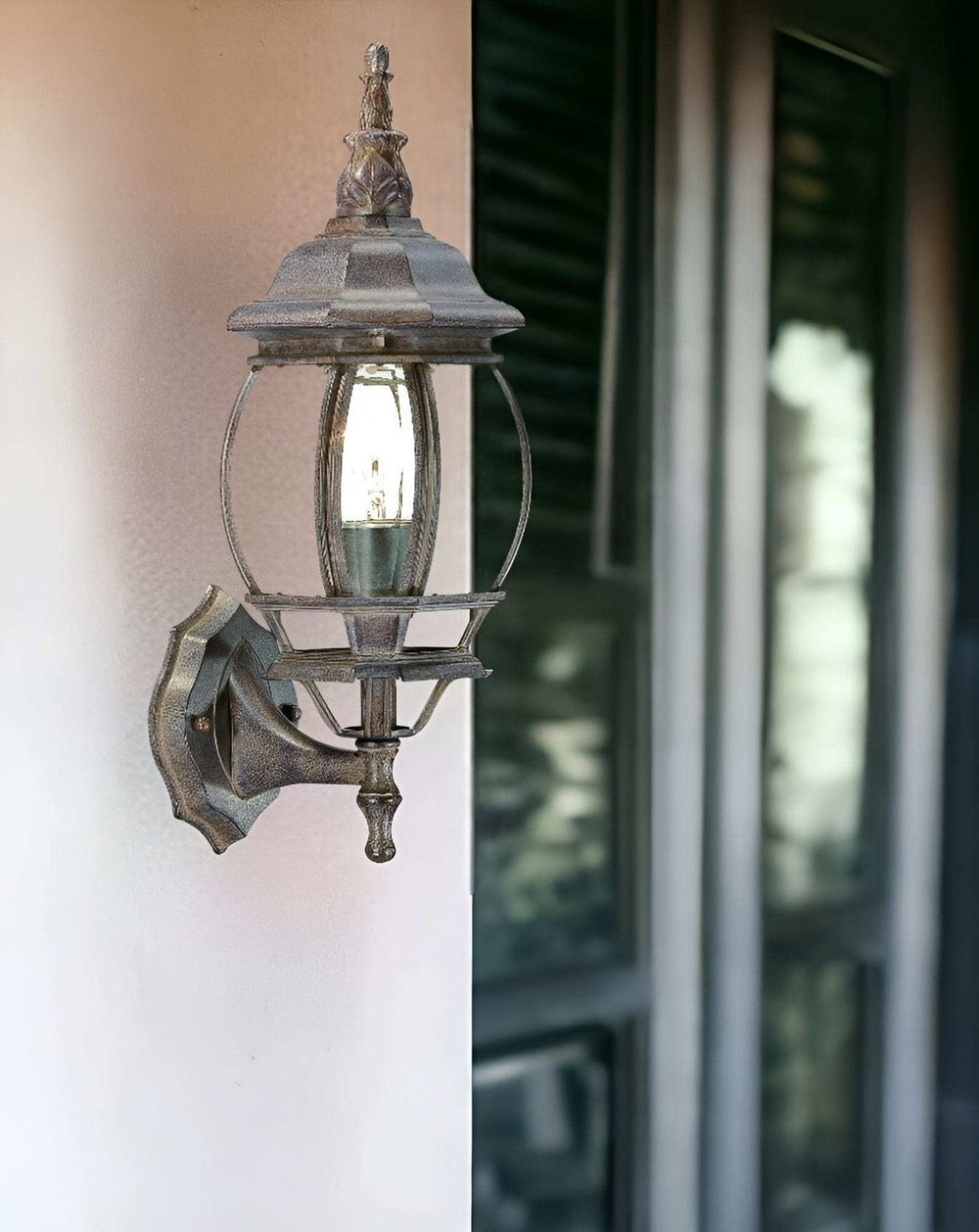 Dark Brown Glass Globe Wall Light - Homeroots - Flyclothing LLC