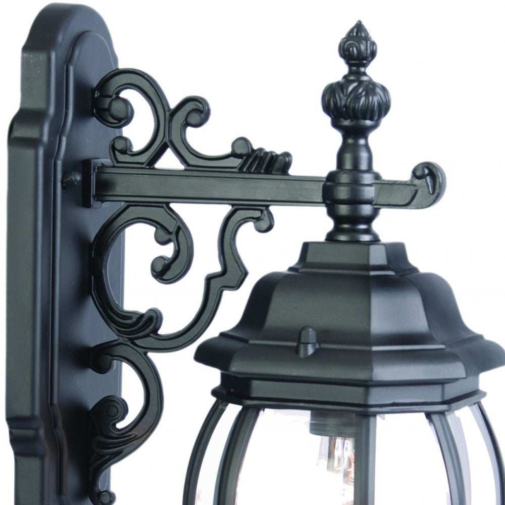 Matte Black Hanging Glass Globe Wall Light - Homeroots - Flyclothing LLC